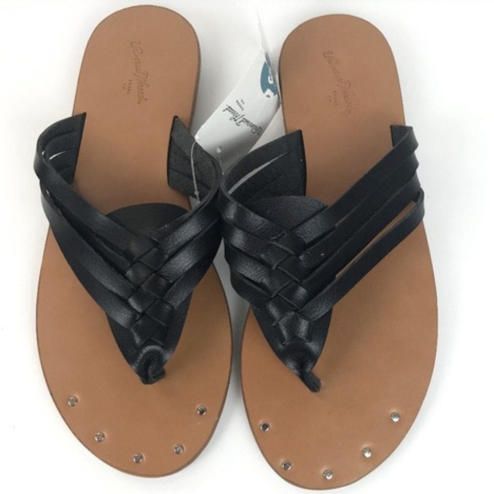 NWT Black Woven Crossbrand Slippers-9.5